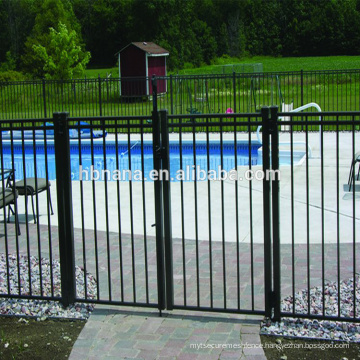 Easily assembled aluminum powder coated retractable fence gate / metal gate